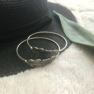 Feather Bangle Bracelets (2)